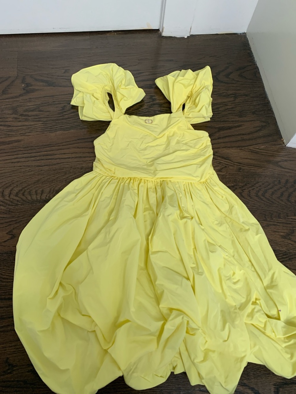 Twin-Set Yellow Ruffled Dress - Picture 3 of 8